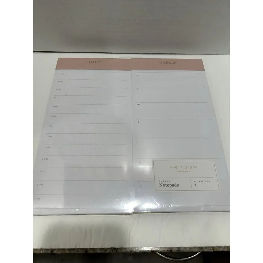 Sugar Paper Essentials Daily & Weekly Note Pads 4.5x9 New